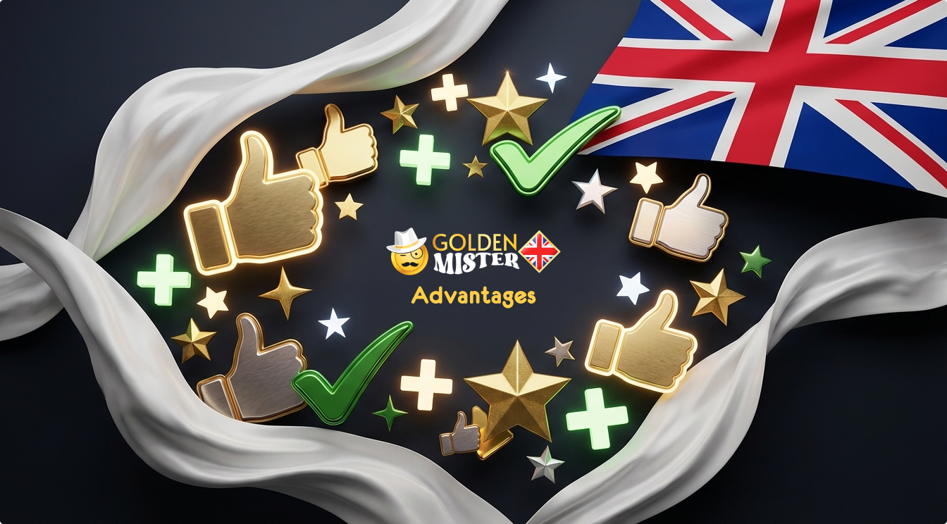 The best online casino in the UK, Golden Mister, has its advantages and its advantages